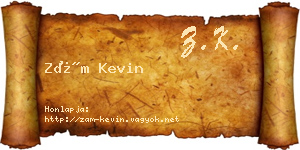 Zám Kevin névjegykártya